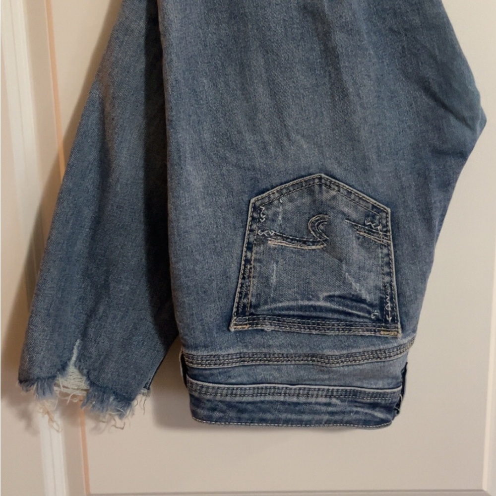 Classic Blue Denim silver capris